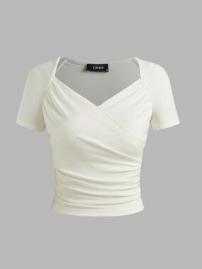 Bundle for free with any other purchase. Cider Cream Ribbed Top